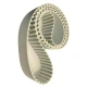 CORREIA T20 3580 X 100MM PU/AÇO COM EMENDA