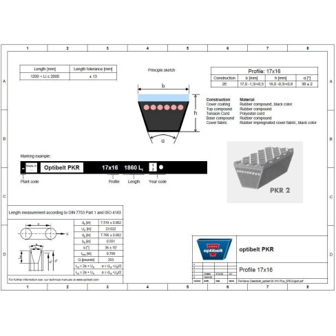 CV C/R B 73 OPTIBELT PKR2